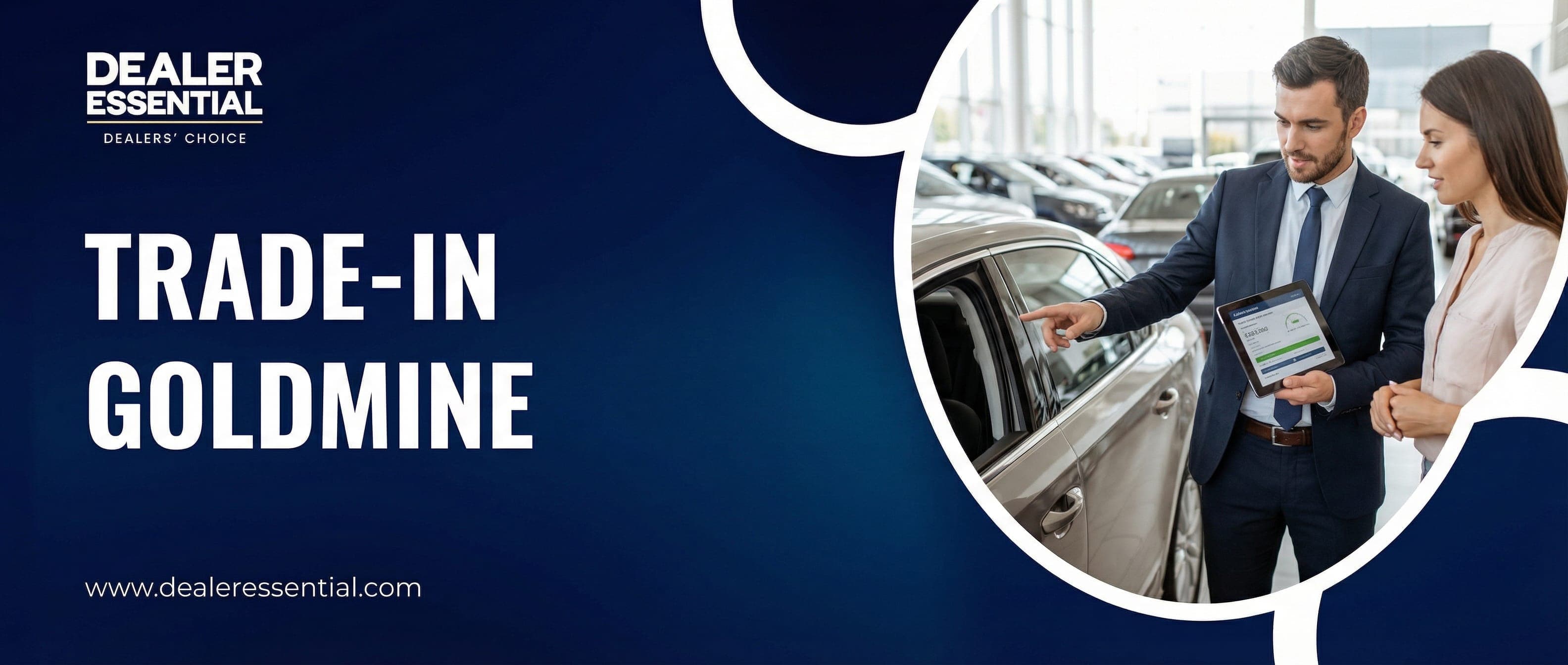 Dealer appraising a trade-in vehicle with customer