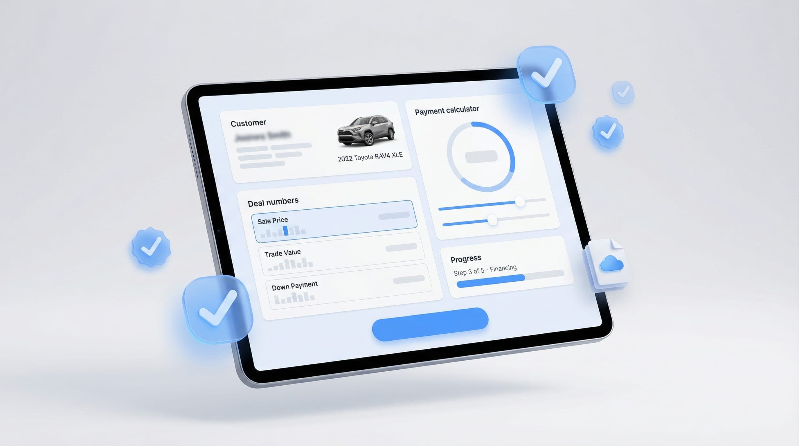 Clean digital deal management interface